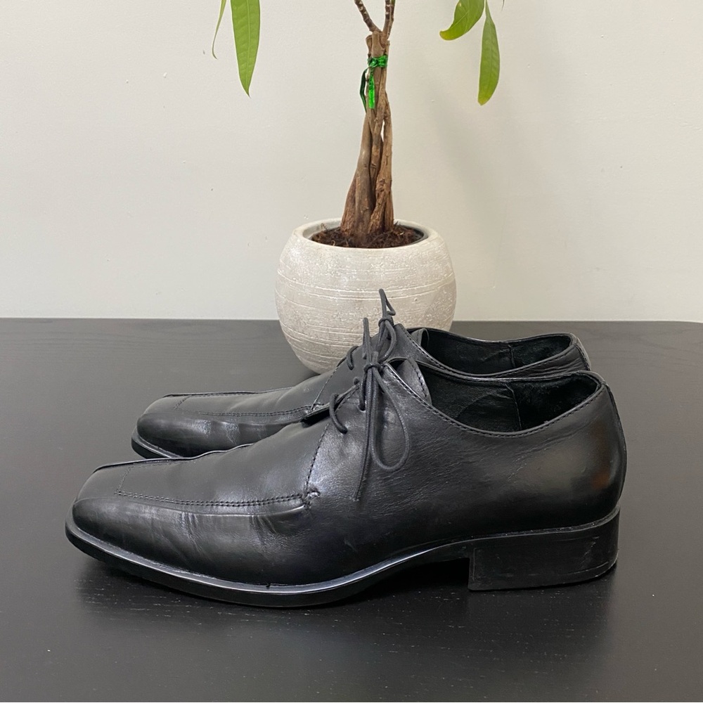 ALDO Classic Black Leather Men's Square Toe Oxford Dress Shoes EU Size 40